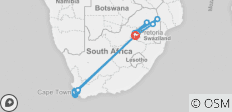  Johannesburg, Kruger Nationalpark und Kapstadt Rundreise - 15 Tage - 16 Destinationen 