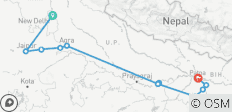  Golden Triangle with Varanasi and Bodhgaya - 12 destinations 