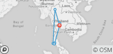  Thailand Rundreise mit Strandurlaub - 14 Tage - 9 Destinationen 