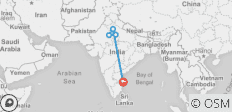  Goldenes Dreieck Rundreise ab Chennai inkl. Hin- und Rückflug - 4 Tage - 6 Destinationen 
