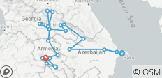  Circuit de groupe dans le Caucase - Géorgie, Arménie et Azerbaïdjan - 29 destinations 