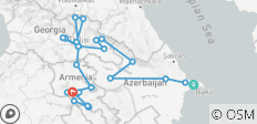  Kaukasus-Gruppenreise - Georgien, Armenien und Aserbaidschan - 29 Destinationen 