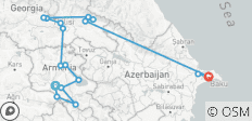  Kaukasus Entdeckungsreise: Armenien, Georgien und Aserbaidschan - 17 Destinationen 