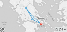  Delphi, Meteora und Thermophylae Privatrundreise - 3 Tage - 6 Destinationen 