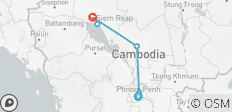  Cambodia Bike Tour: Phnom Penh to Angkor Wat - 7 destinations 
