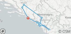  Rundreise durch Kroatien, Bosnien und Herzegowina, Montenegro und Albanien (8 Tage) - 12 Destinationen 