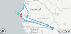  Safari au Sénégal - 14 jours/13 nuits - 16 destinations 