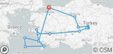  Wunderschöne Türkei und Griechenland mit 4-tägiger Kreuzfahrt - 21 Destinationen 