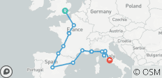  Périple méditerranéen (classique, départ de Londres, 16 jours) - 15 destinations 