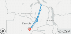  Abenteuerreise Nord - Sambia: Verborgene Wasserfälle (13 Tage) - 6 Destinationen 
