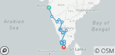  Charme côtier et trésors culturels : Mumbai, Goa et séjour dans le sud de l\'Inde - 21 destinations 