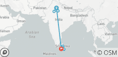  Unglaubliche Indien Rundreise mit Sri Lanka - 13 Tage - 10 Destinationen 