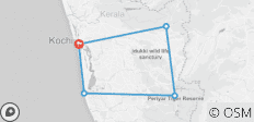  Radfahren in Kerala - 5 Destinationen 