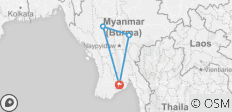  Myanmar Rundreise: Yangon, Bagan &amp; Inle See - 6 Tage - 4 Destinationen 