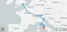  Road to Rome (Classic, Summer, Start London, 13 Days) - 17 destinations 