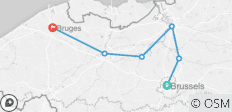  Radreise durch Belgien - Brüssel nach Brügge - 6 Destinationen 