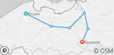 Belgien Radreise - Brügge nach Brüssel - 6 Destinationen 