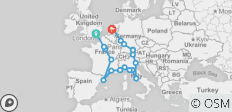  Quer durch Europa (Basis, Ende London, 23 Tage) - 20 Destinationen 