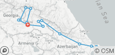  Circuit en petit groupe en Azerbaïdjan et en Géorgie - 15 destinations 