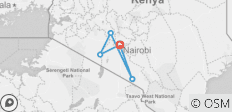  Amboseli, See Naivasha und Masai Mara (Mittelklasse) - 6 Tage - 5 Destinationen 