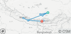  CIRCUIT DES VILLES ANCIENNES AU BHOUTAN, AU NÉPAL ET AU TIBET - 13 destinations 
