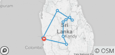  Sri Lanka - Reiseroute (10 Tage) - 9 Destinationen 
