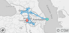  Die Schätze des Kaukasus (Aserbaidschan - Georgien - Armenien) - Private Premium Rundreise {FB - 4* Hotels} - 30 Destinationen 