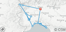  Circuit de 7 jours sur la Riviera italienne et dans le Piémont - au départ de Milan - 22 destinations 