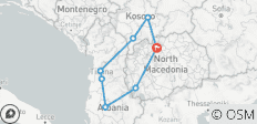  Albanië, Kosovo &amp; N. Macedonië; Semi - Privé Rondreis met Toegewijde Reisleider &amp; Auto - 8 bestemmingen 