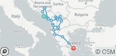  Tour from Dubrovnik to Athens: Seven countries in 14 days - 24 destinations 