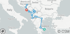  Tour from Athens to Dubrovnik: Seven countries in 14 days - 21 destinations 