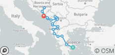  Tour from Athens to Dubrovnik or Split: 7 Balkan countries in 14 days - 23 destinations 