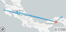  San Jose to Panama City Travel Pass - 12 destinations 
