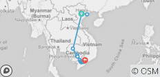  Schätze &amp; Tempel Vietnams und Kambodschas 2022 - 17 Tage (13 Destinationen) - 13 Destinationen 