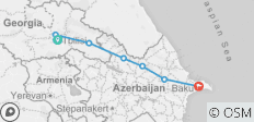  Prive rondreis Tbilisi - Kakheti - Zaqatala - Sheki - Bakoe gedurende 7 dagen - 7 bestemmingen 