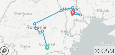  8 dagen: 3 Landen Wijn en Cultuurreis naar Moldavië, Transnistrië en Roemenië Land - 11 bestemmingen 