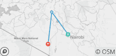  Lake Nakuru &amp; Masai Mara Straßen-Safari (4 Tage) - 3 Destinationen 