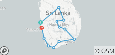  Voyage rapide à travers le Sri Lanka - 12 destinations 