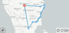  De tempelroute van Bangalore naar Madurai - 12 bestemmingen 