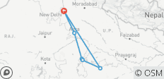  Taj Mahal und Khajuraho Rundreise mit Agra, Gwalior, Datia und Orchha: Unglaublicher Aufenthalt in Zentralindien - 10 Tage - 6 Destinationen 