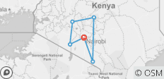  Kenia Luxus-Safari nach Amboseli - Tree Lodge - Nakuru und Masai Mara - Luxussafari (8 Tage) - 6 Destinationen 