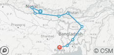  Circuit terrestre en groupe de Katmandou à Kolkata - 9 destinations 