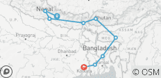  Circuit terrestre en groupe de Katmandou à Kolkata - 9 destinations 