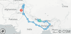  Circuit terrestre en groupe de Katmandou à Islamabad - 22 destinations 
