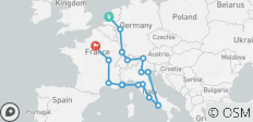  Cavalcade européenne - Fini à Paris, 18 jours - 17 destinations 