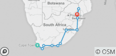  Von Kapstadt in den Kruger Park Überlandreise (Gruppenreise) - 11 Destinationen 