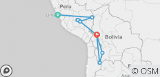  Verkenningsreis door Peru &amp; Bolivia – per trein naar Machu Picchu – 13 dagen - 12 bestemmingen 