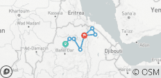  Gondar, Semien Mountain NP, Lalibela, and Danakil Depression - 8 destinations 