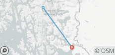  W-Trektocht in Torres del Paine Express - Zonder Gids (4 Dagen / 3 Nachten) - 3 bestemmingen 