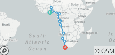  Circuit terrestre en groupe du Ghana au Cap - 16 destinations 